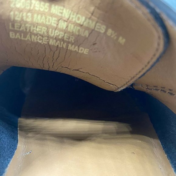 Clarks Men Oxford Shoes 8.5 Blue Leather Lace Up Casual Round Toe Comfort - Picture 9 of 12